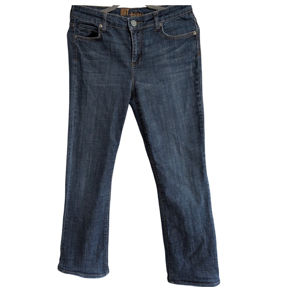 Kut from the Kloth Womens Size 6 Straight Leg Jeans Dark Wash Stretch Denim Blue